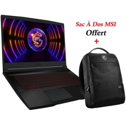 PC Portable Gamer MSI Thin GF63 12UCX i7 12è Gén 24Go RTX 2050